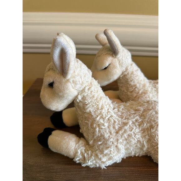 Set of 2 Aurora Lamb Plush Stuffed Animal Sheep Pair Cream White Soft Toy Kids - Picture 5 of 13